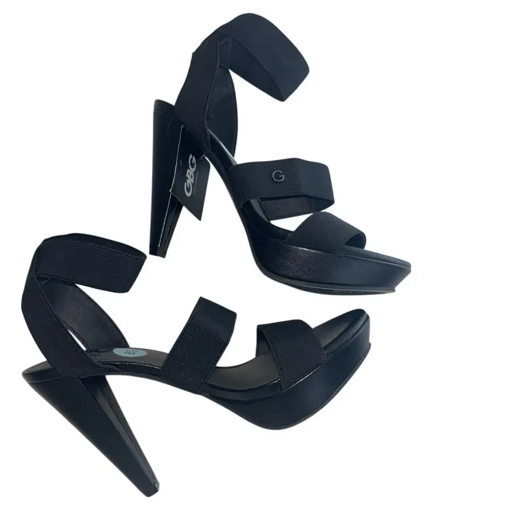 NWT GBG Los Angeles Black Platform Ankle-Strap Heels – NWT – Size 8.5
